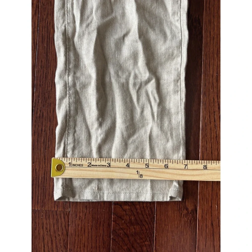 NWT Bonobos Coastal 5-Pocket Pants Men's 31x32 Slim Linen Cotton Stretch Beige